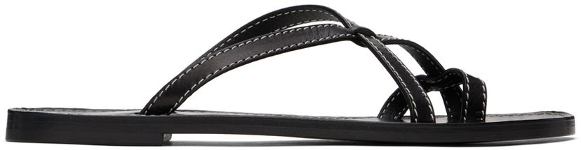 Dodaci The Row The Row Link Leather Sandals Crna | F1455-SBF10
