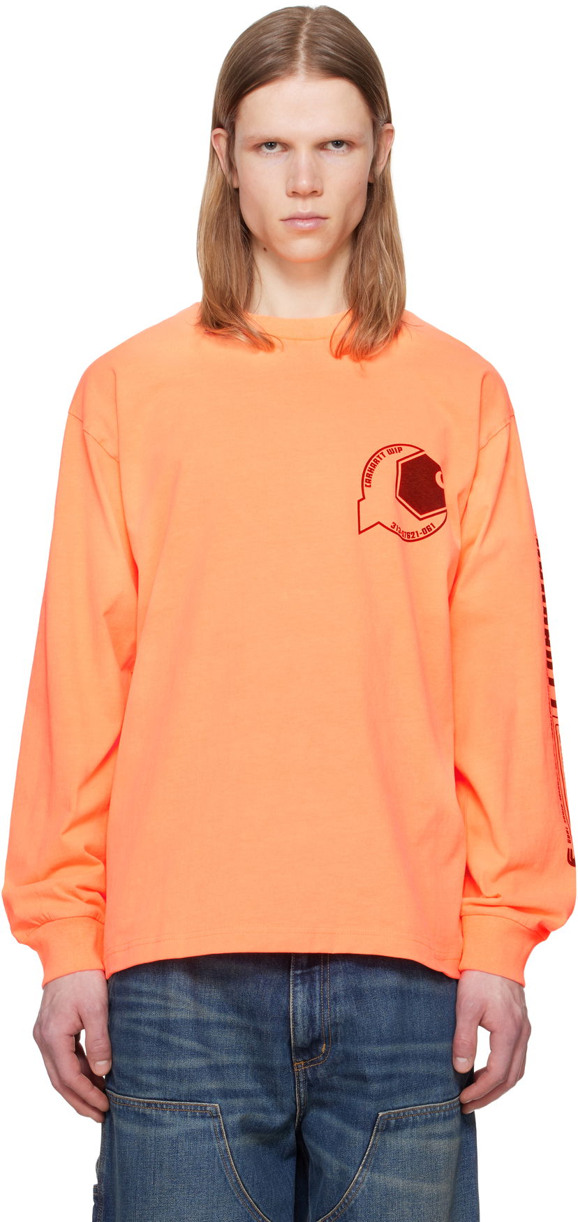 Majica kratkih rukava Carhartt WIP Carhartt WIP Long Sleeve Industry T-Shirt Narančasta | I034411