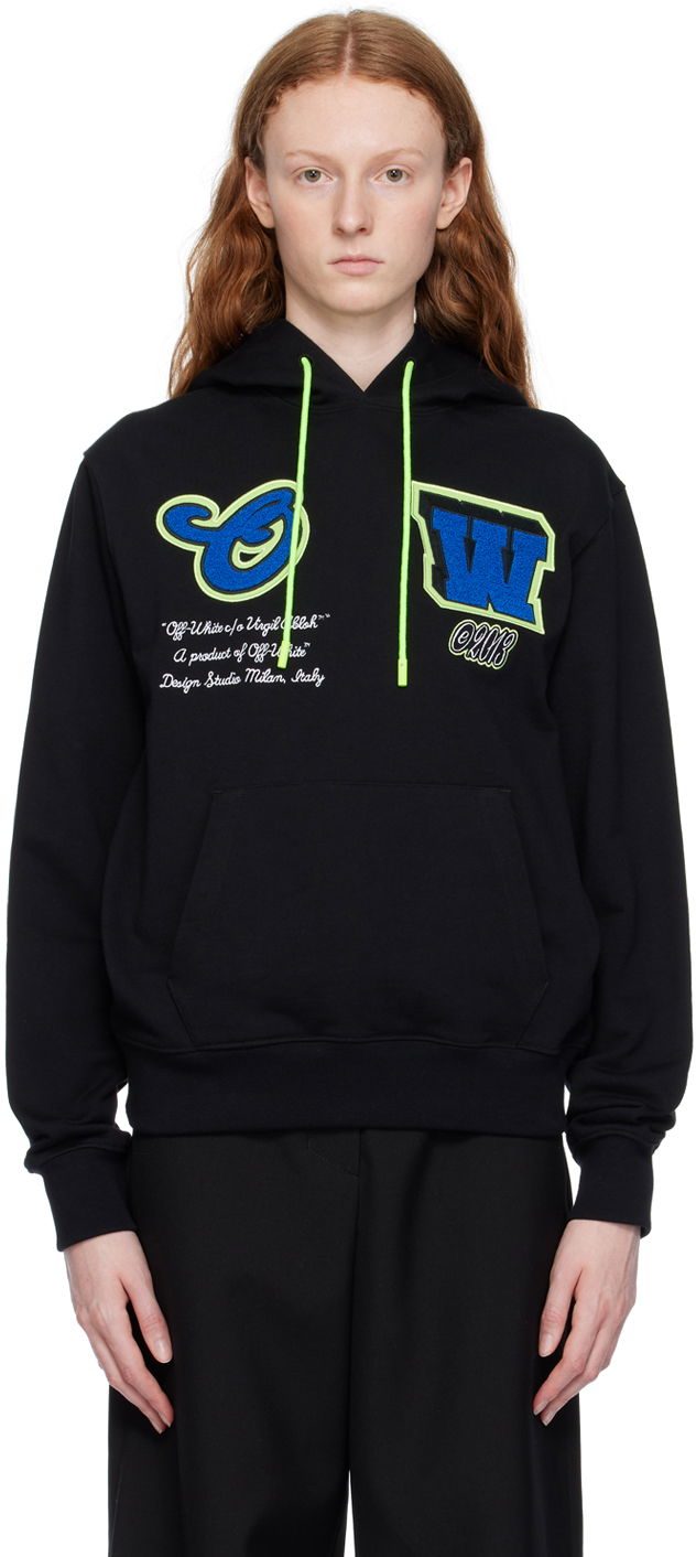 Dukserice Off-White Varsity Hammer Hoodie Crna | OMBB097S23FLE0091069