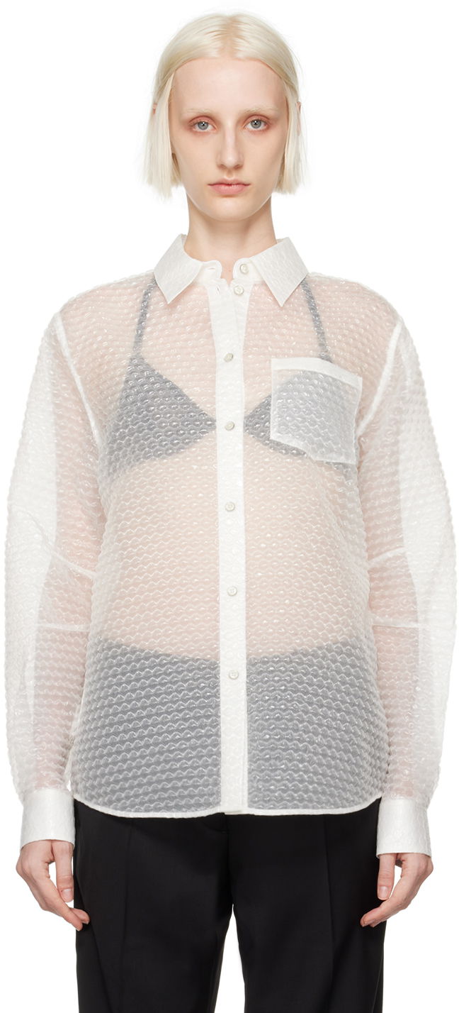 Košulja Helmut Lang Bubblewrap Button-Down Shirt Bijela | O06HW506
