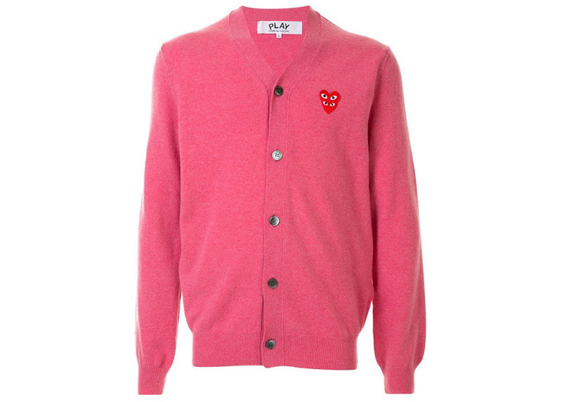 Džemper Comme des Garçons Play Small Heart Cardigan Ružičasta | AZN076051