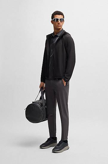 Polo majica BOSS Paddy Graphic-Print Polo Shirt with UV Protection Crna | 50537757, 1