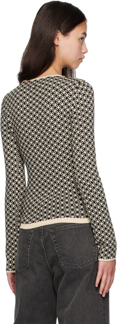 Džemper Maison Margiela MM6 Maison Margiela Allover Check Knit Sweater Bež | S52HL0050 M13137, 2