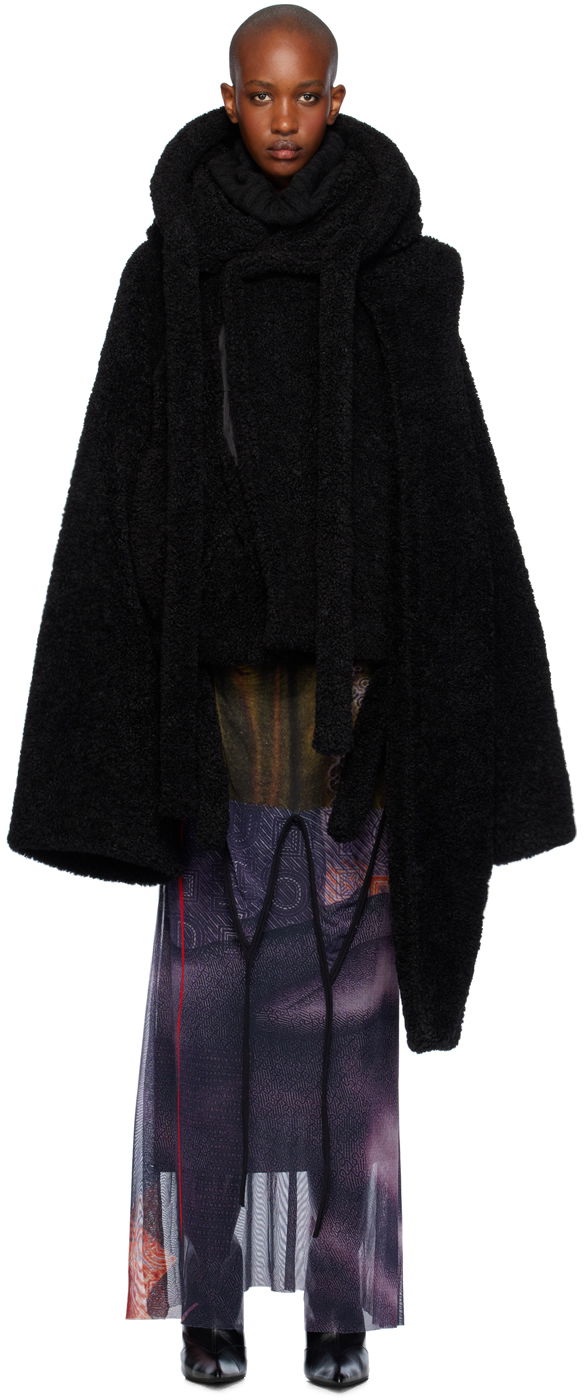 Kaputi Ottolinger Ottolinger Wrap Teddy Short Jacket Crna | 1230703921