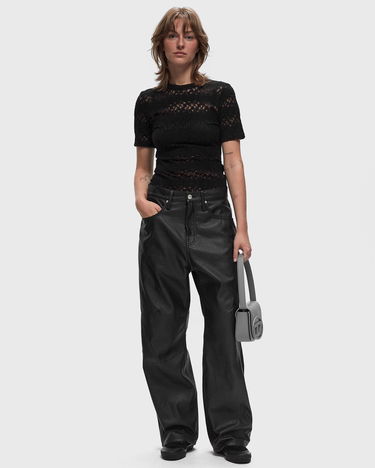 Jeans Won Hundred Santiago Immitated Leather Casual Pants Crna | 3043-16010, 2