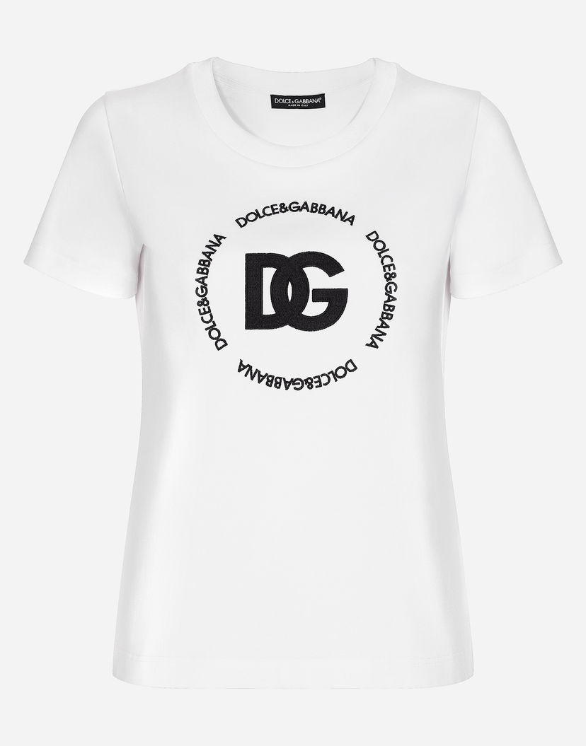 Majica kratkih rukava Dolce & Gabbana Tshirt Manica Corta Bijela | F8T00ZHU7H8W0800