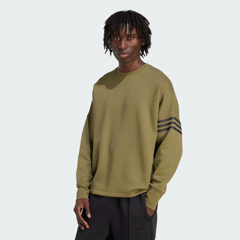 Dukserice adidas Performance Neuclassics Oversized Crew Sweatshirt Zelena | JW7917