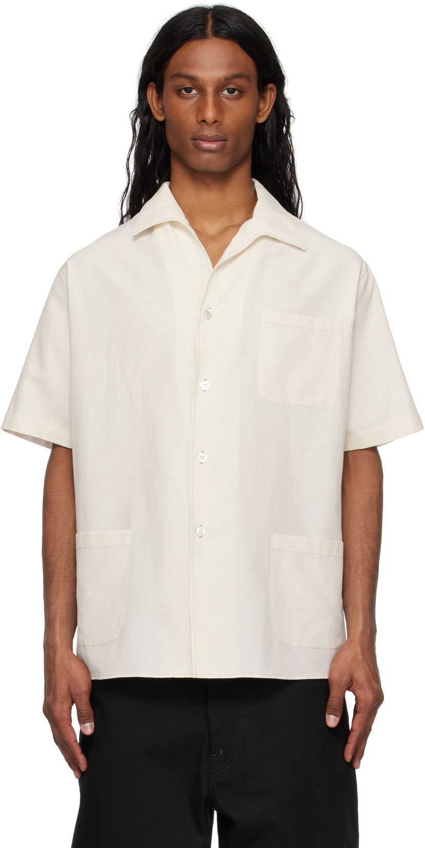 Košulja Maison Margiela Maison Margiela Open Spread Collar Shirt Bijela | S50DR0009 M35267