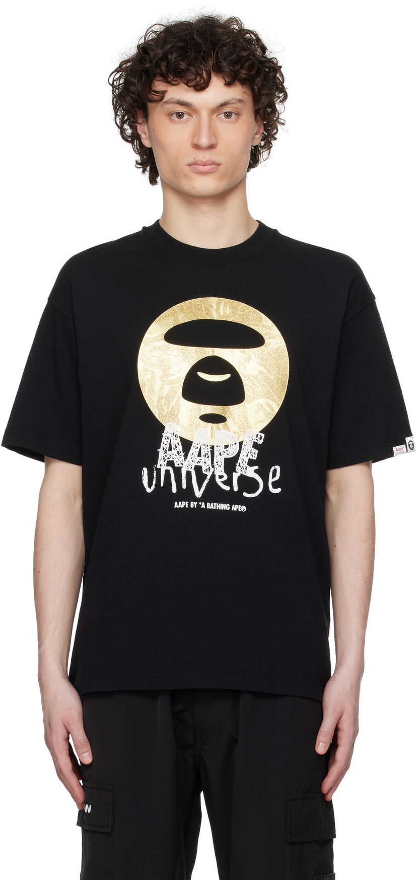 Majica kratkih rukava AAPE by A Bathing Ape AAPE by A Bathing Ape Universe Logo T-Shirt Crna | AAPTEM1648XXNBKX