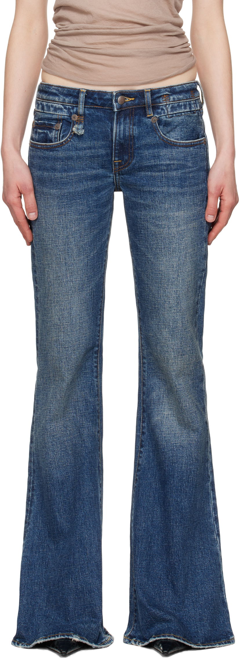 Jeans R13 R13 Overflow Boy Flare Jeans Plava | R13WD142-D275A