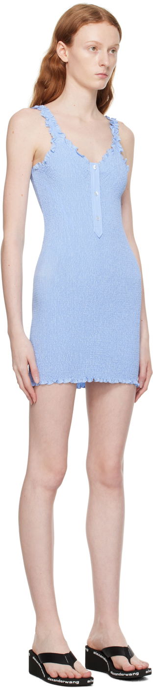 Haljina Alexander Wang Three-Button Minidress Plava | 4WC3236226, 1