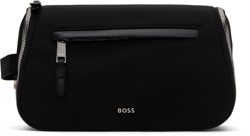 Putna torba BOSS Recycled Nylon Washbag Crna | 50536123