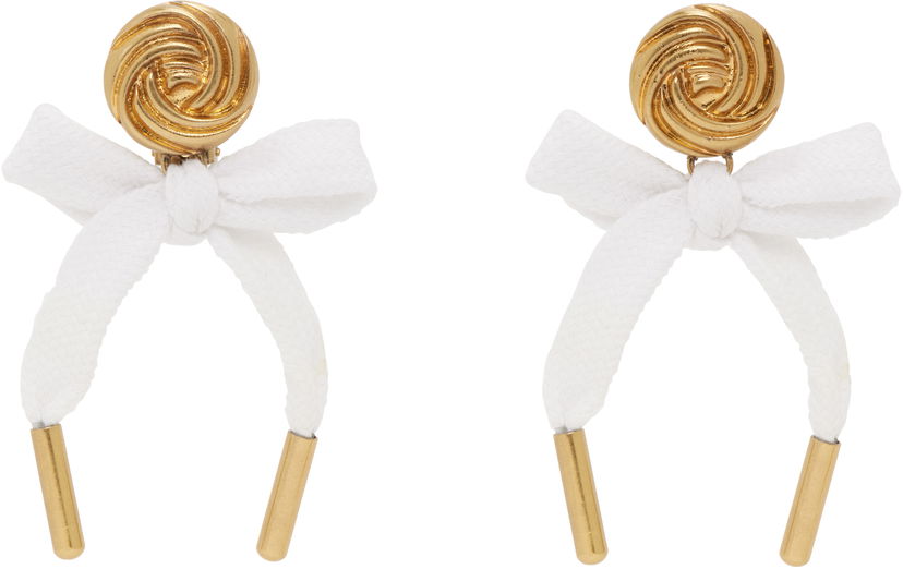 Naušnice Moschino Moschino Bow Earrings Bijela | 25121912684101607