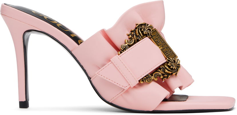 Njega cipela Versace Versace Jeans Couture Baroque Buckle Emily Mules Ružičasta | E78VA3S70_E71570