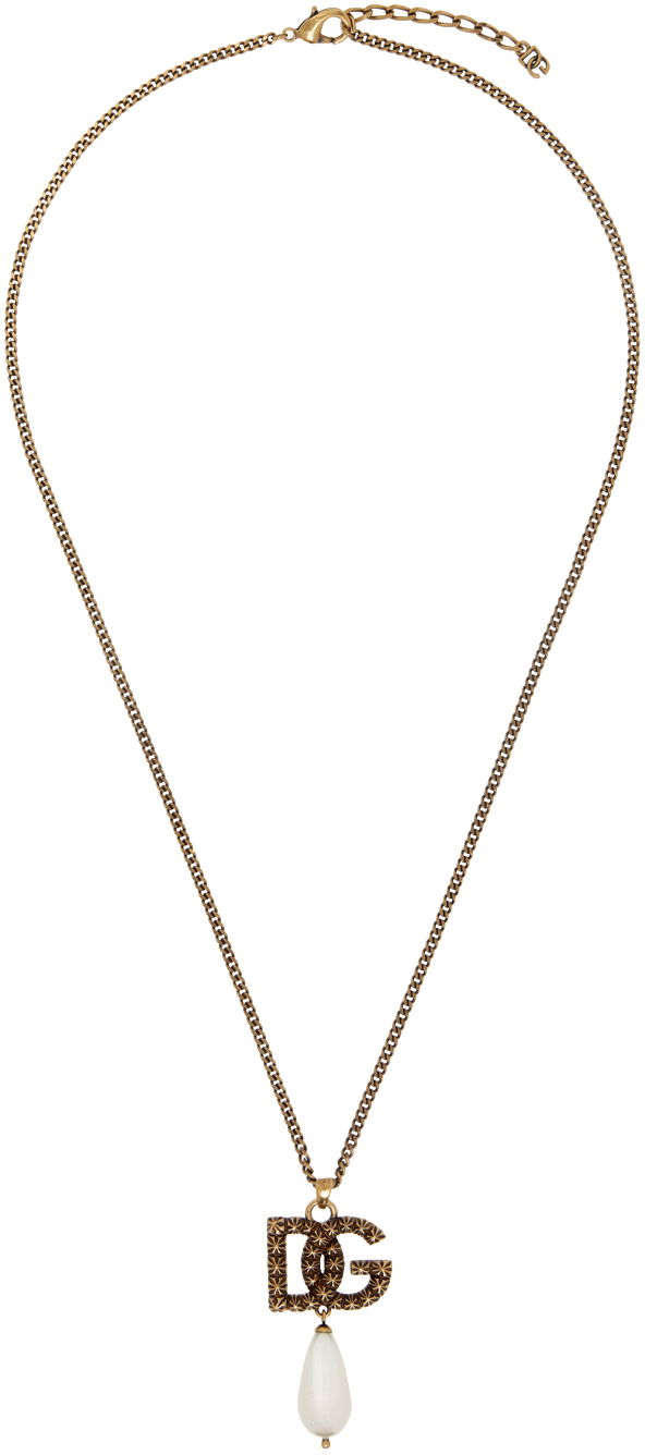 Ogrlica Dolce & Gabbana Dolce & Gabbana Pendant & Pearl Necklace Metalik | WNQ6L1 W1111