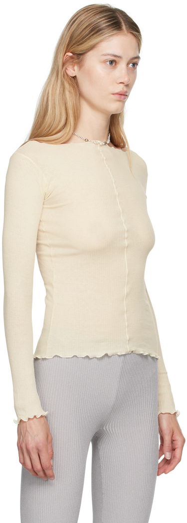 Majica kratkih rukava Baserange Off-White Pama Long Sleeve T-Shirt Bež | TTPAL-RB-000, 1