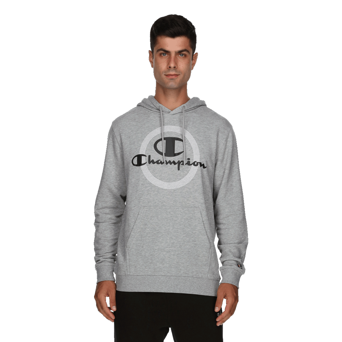 Dukserice Champion Drawstring Hoodie with Concentric Circle Print Siva | 220874-EM006, 0