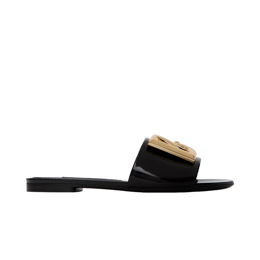 Tenisice i cipele Dolce & Gabbana Black Logo Slides Crna | CQ0455 A1037