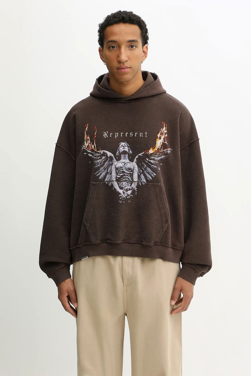 Dukserice Represent Clo Reversible Living Legacy Tour Hooded Cotton Sweatshirt Smeđa | MLM100366