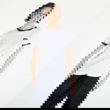 Majica kratkih rukava Patagonia P-6 Label Organic Ringer Tee Bijela | 37577 WHI, 0