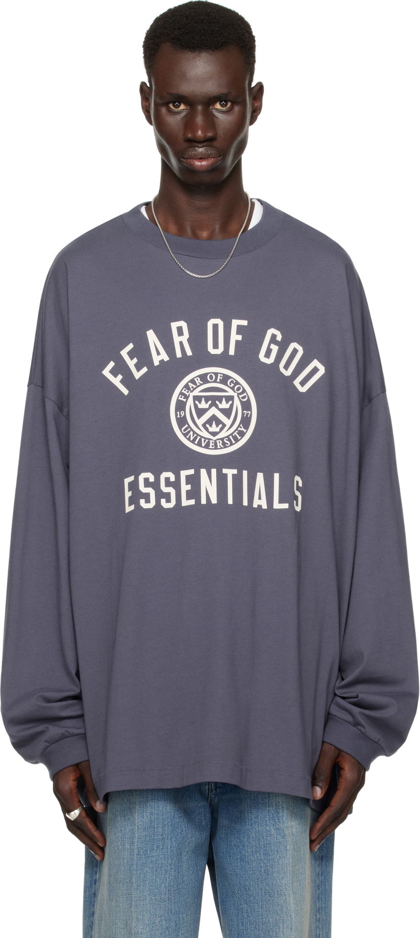 Dukserice Fear of God Fear of God ESSENTIALS Jersey Long Sleeve T-Shirt Ljubičasta | 125HO244204F
