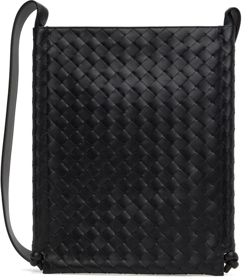 Ručna torbica Bottega Veneta Large Flat Loop Pouch Crna | 776204V2HL1