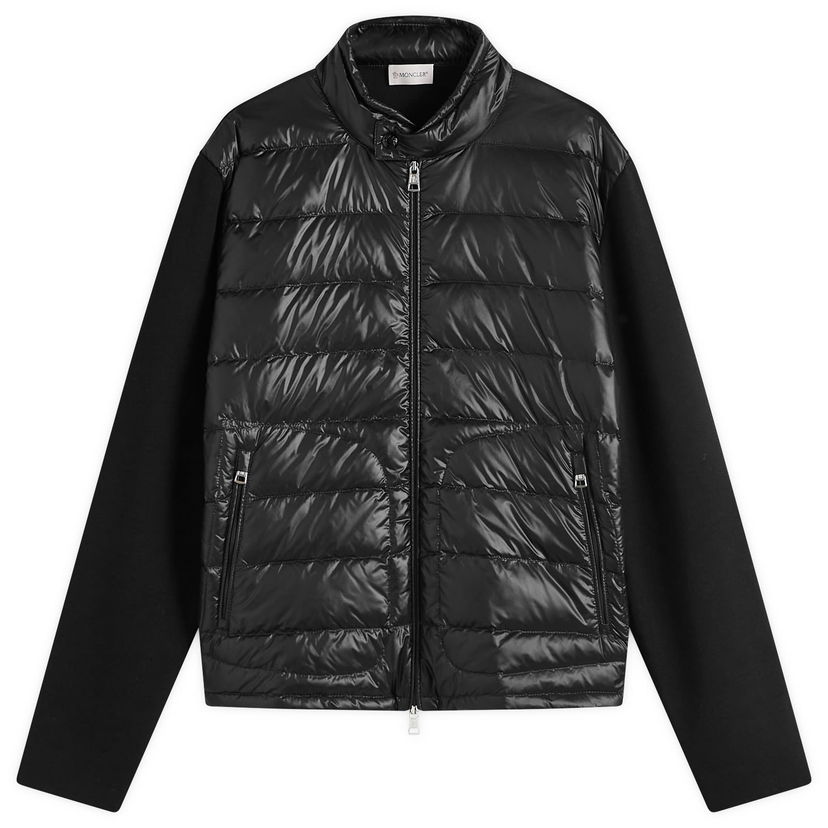 Pernata jakna Moncler Extrafine Wool Cardigan Hybrid Jacket, Size Large Crna | 9B000-16-M1131-999