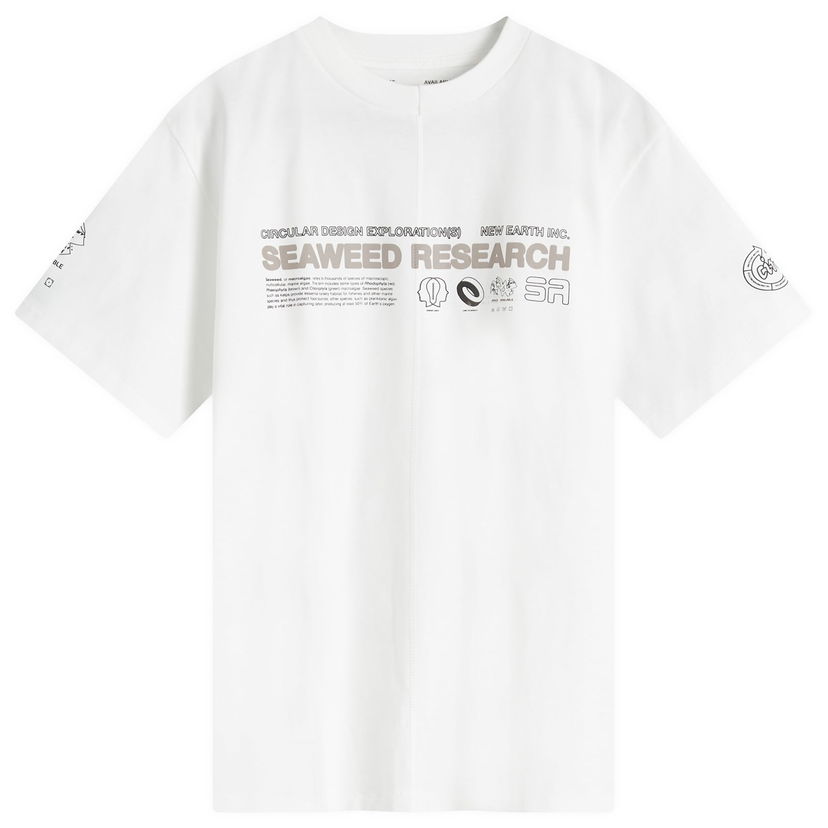 Majica kratkih rukava Space Available Seaweed Research T-Shirt Off White Large Bijela | SA-SRT002-WHT