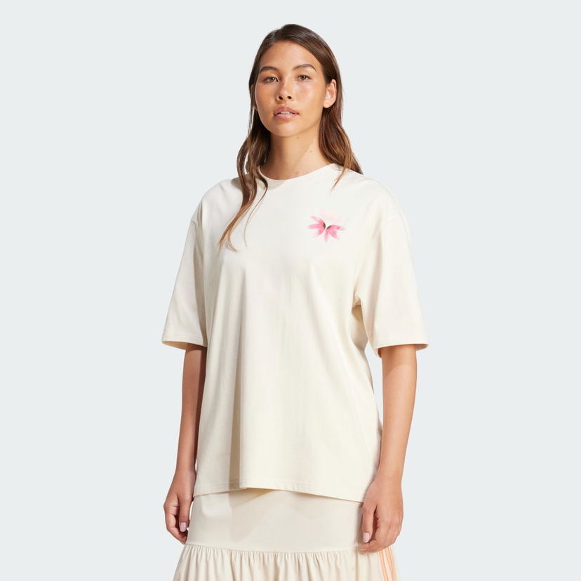 Majica kratkih rukava adidas Originals adidas Originals Summer Glow Graphic T-Shirt Bež | KC0678