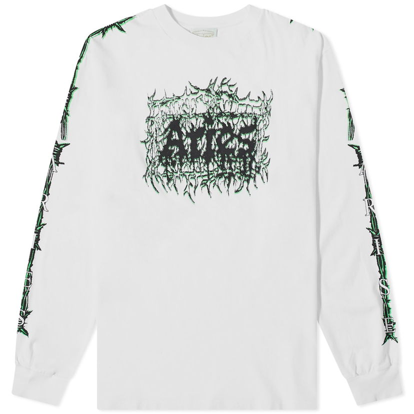 Majica kratkih rukava Aries Aries Men's Metal Long Sleeve T-Shirt Bijela | FTAR60030-WHT