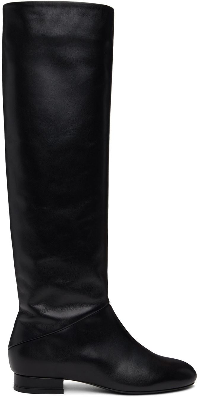 Odjeća BY FAR BY FAR Felix Nappa Leather Knee-High Boots Crna | MWFBO064CL013BK001PL