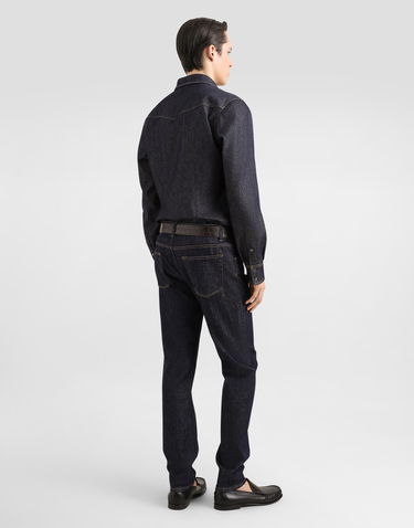 Jeans Dolce & Gabbana Slim-Fit Stretch Cotton Jeans With Patch Plava | GY07CZG8ME9S9001, 2