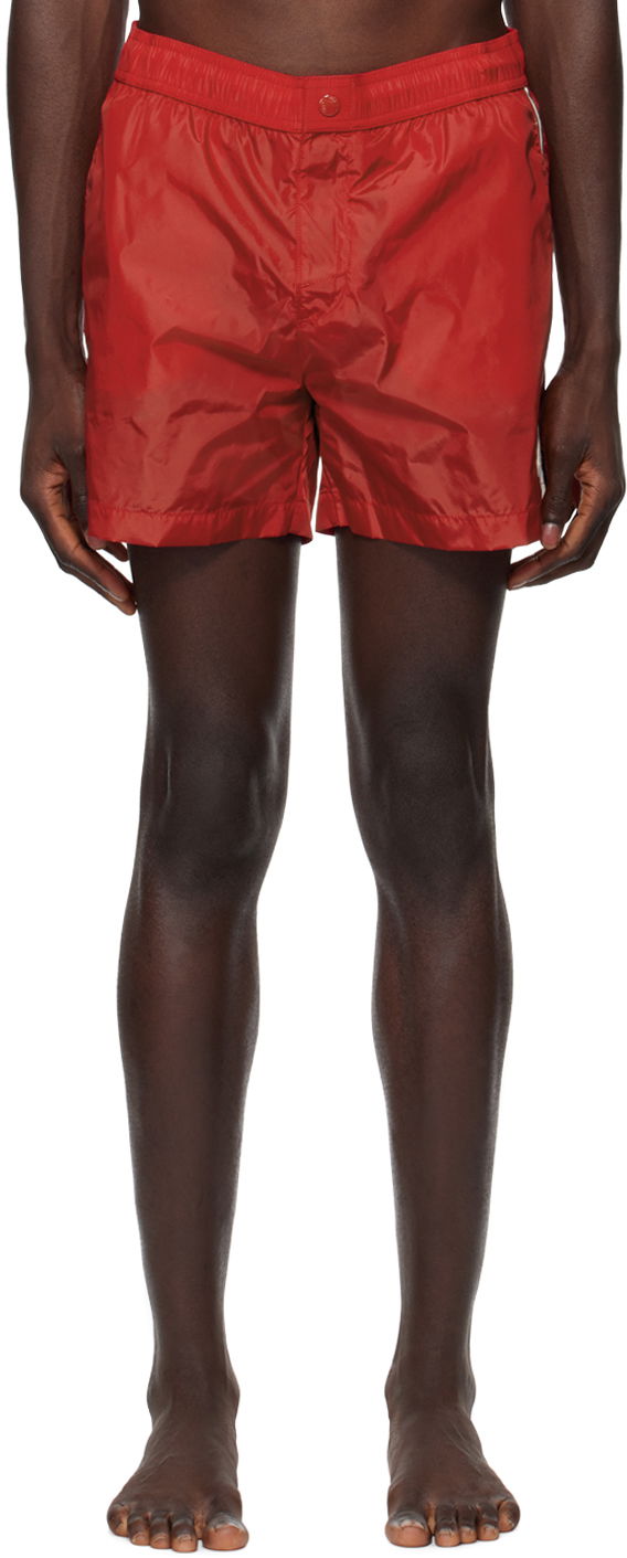 Kupaći kostimi Moncler Patch Swim Shorts Crvena | J10912C0002153326