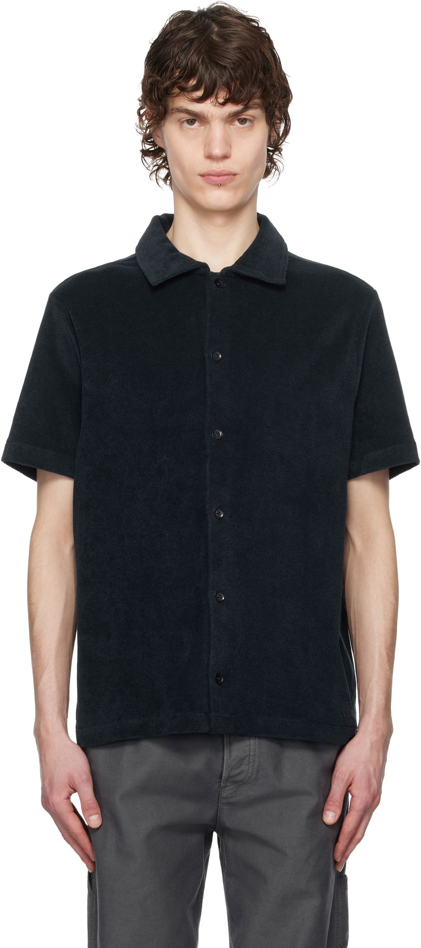 Košulja A.P.C. A.P.C. Nicolo Short Sleeve Button-Down Shirt Crna | COEWT-H26501