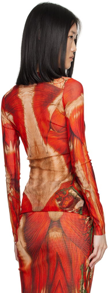 Body Jean Paul Gaultier Jean Paul Gaultier 'The Écorché' Long Sleeve Top Crvena | 24/30-F-TO210-T554-301540, 2