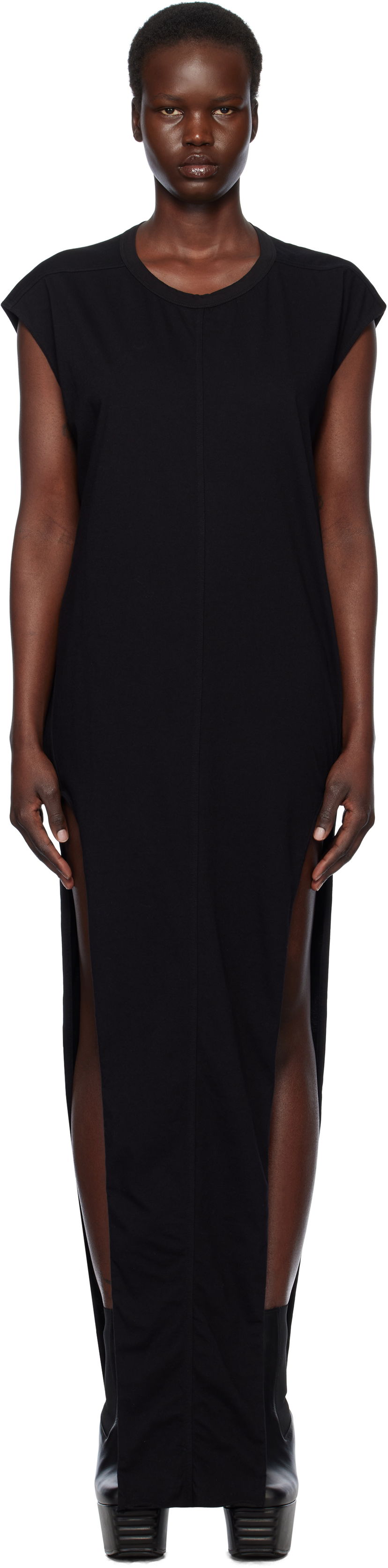 Haljina Rick Owens Rick Owens Hollywood Classic Arrowhead Maxi Dress Crna | RP01E7514 JA