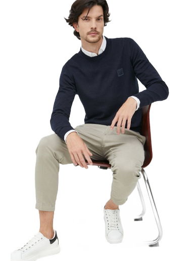 Džemper BOSS Crewneck Sweater Tamnoplava | 50471343