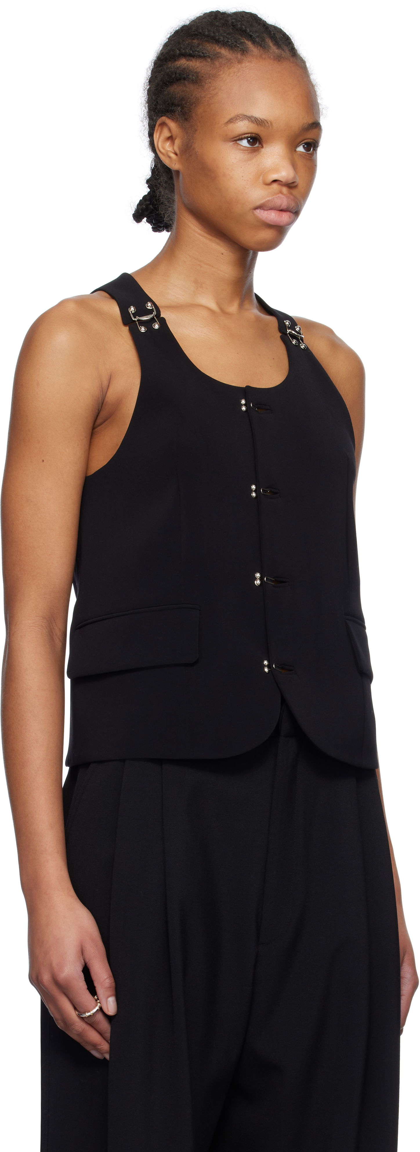 Prsluk We11done We11done Hook Vest Crna | WD-VT0-25-022-W-BK, 1