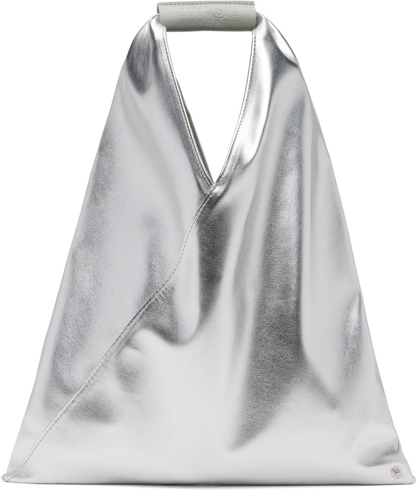 Tote bag Maison Margiela MM6 Maison Margiela Small Triangle Tote Metalik | S54WD0043 P8496