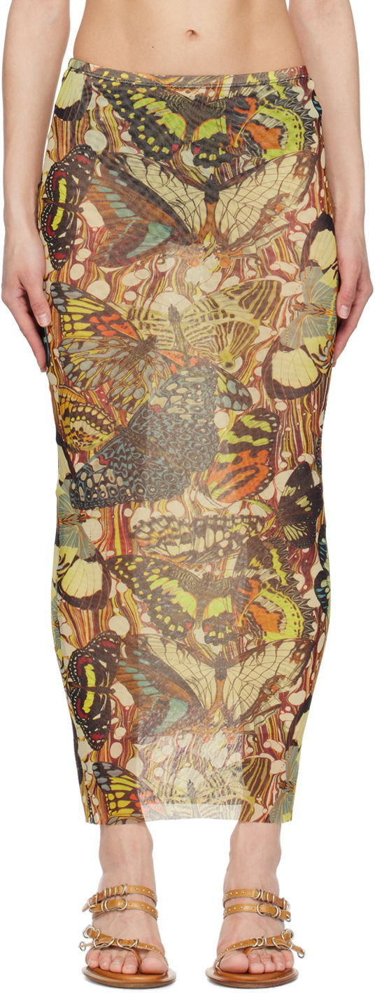 Suknja Jean Paul Gaultier Gaultier Butterfly Print Maxi Skirt Višebojno | 24/25-F-JU070-T545-1090