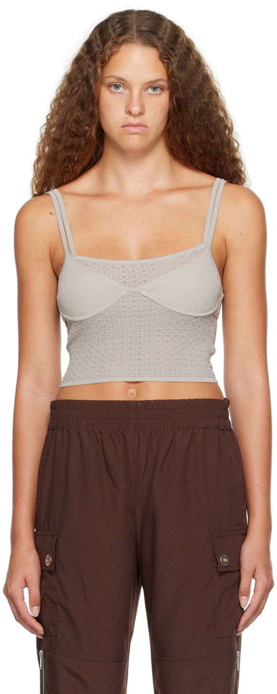 Majica bez rukava Dion Lee Knit Tank Top Siva | A7722P23