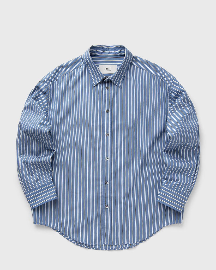 Košulja AMI AMI Paris Boxy Fit Striped Longsleeve Shirt Plava | HSH191.CO0108-4505