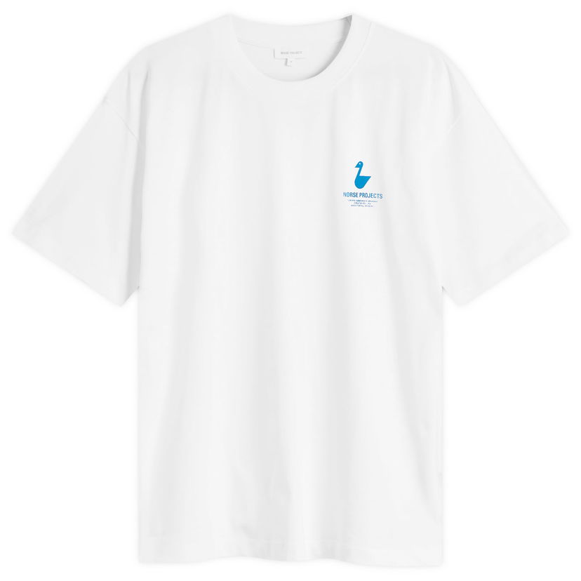 Majica kratkih rukava NORSE PROJECTS Norse Projects Johannes Organic The Lakes Print T-Shirt, Size Large Bijela | N01-0694-0001
