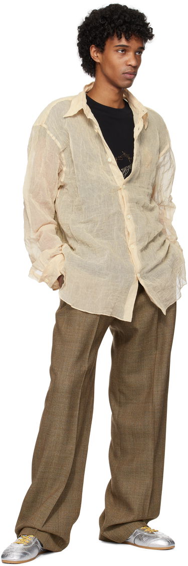 Košulja Dries Van Noten Dries Van Noten Metallic Thread Shirt Bež | 251-020732-1265, 3