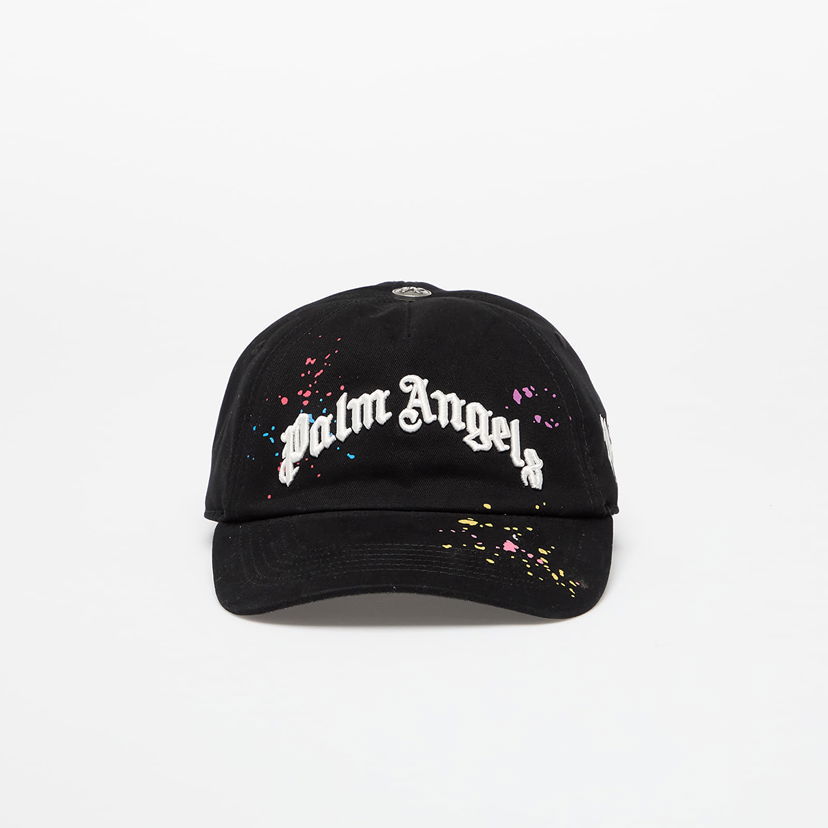 Kapa Palm Angels Palm Angels Curved Logo Painted Cap Crna | PMLB104F25FAB0011084