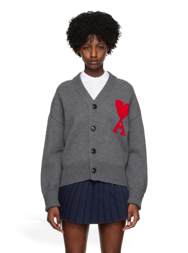 Džemper AMI Cardigan Siva | UKC002.018