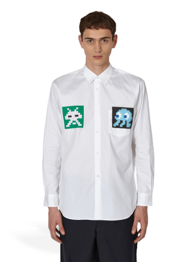 Košulja Comme des Garçons Invader Poplin Shirt Bijela | FJ-B028-W22 1
