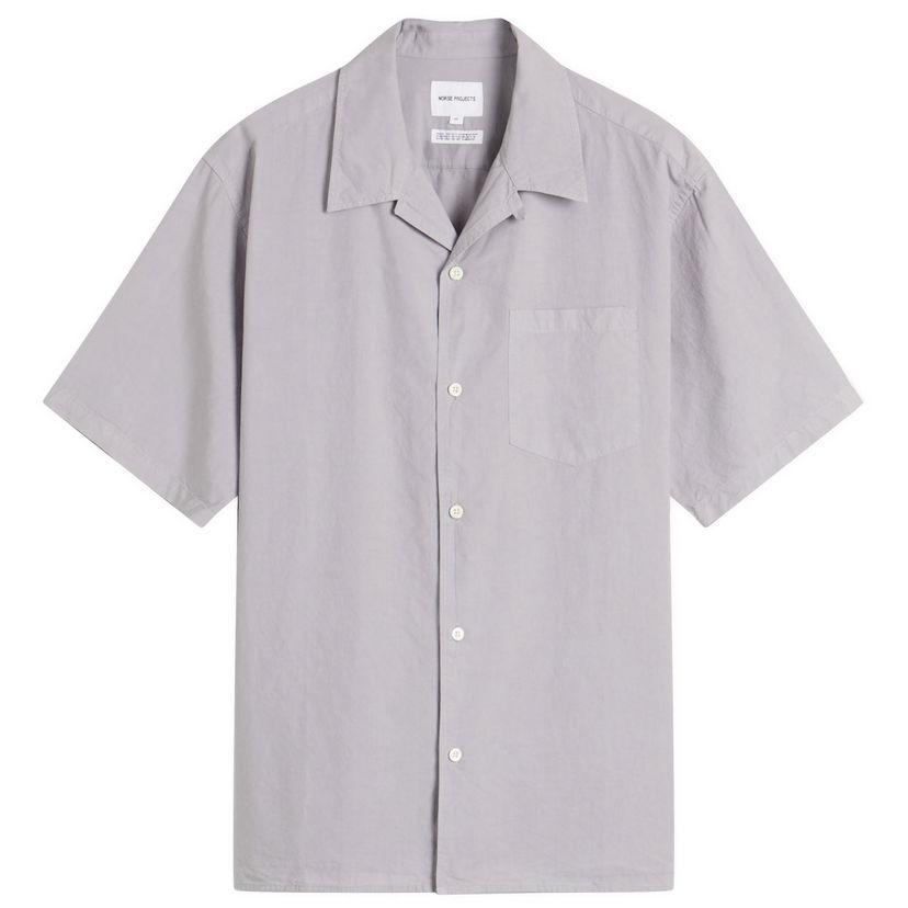 Košulja NORSE PROJECTS Norse Projects Carsten Cotton Tencel Shirt, Size Large Siva | N40-0579-6017