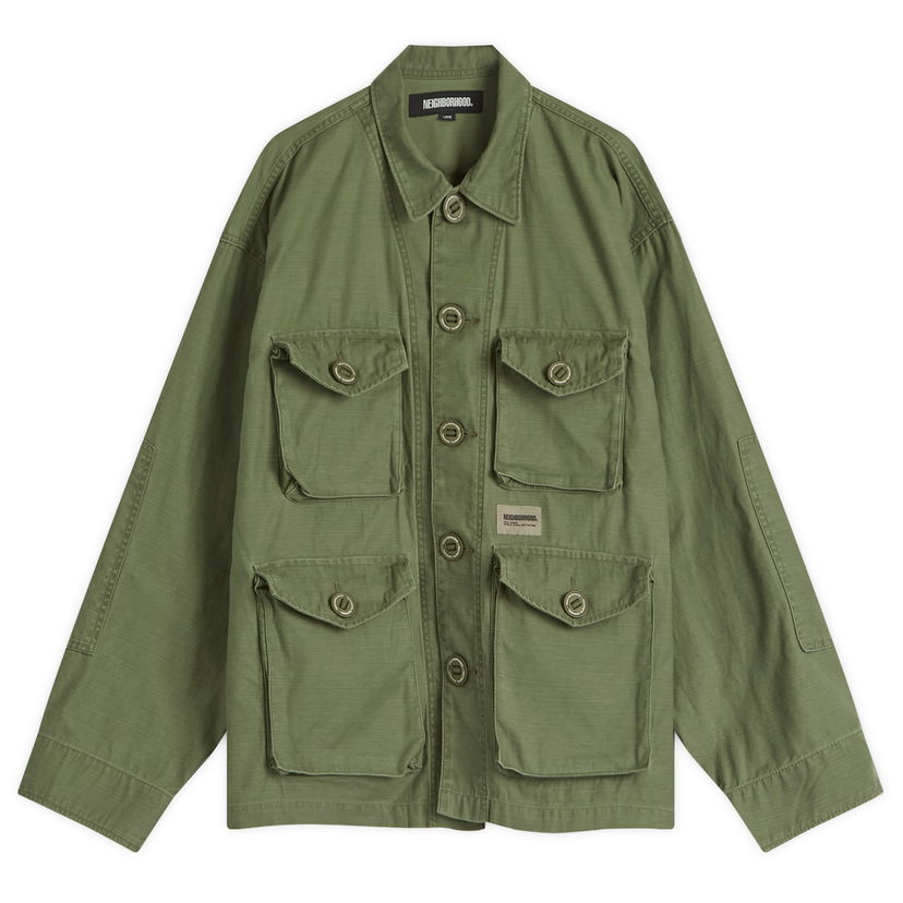 Jakna Neighborhood BDU Shirt, Size Large Zelena | 251SPNH-SHM04-OLV