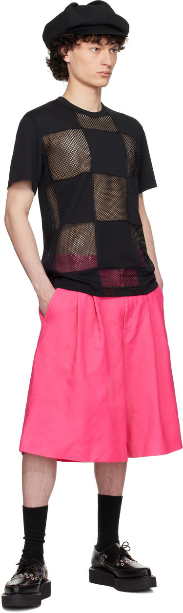 Majica kratkih rukava Comme des Garçons Homme Plus Piqué & Mesh Panel T-Shirt Crna | PO-T006-051, 3